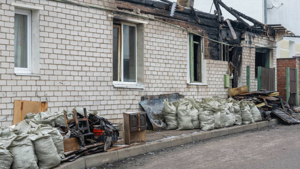 Professional Fire Damage Removal technician working in Bellaire, OH